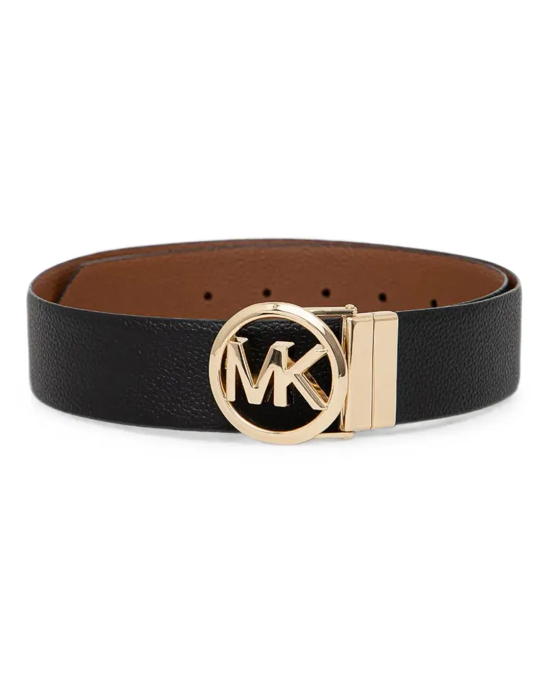 Michael Kors Wendbarer Gürtel mit Logo-Schild - Schwarz Schwarz
