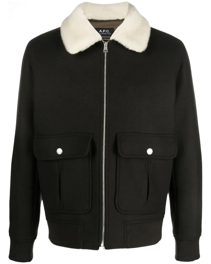 A.P.C. New Ben Fliegerjacke - Grün Grün