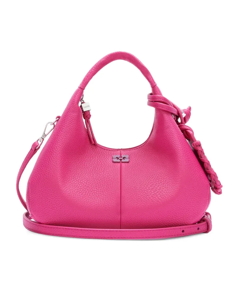 Ganni Handtasche mit Logo-Schild - Rosa Rosa