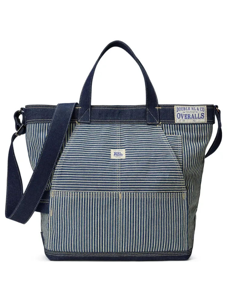 Ralph Lauren Gestreifte Piers Tote Bag - Blau Blau