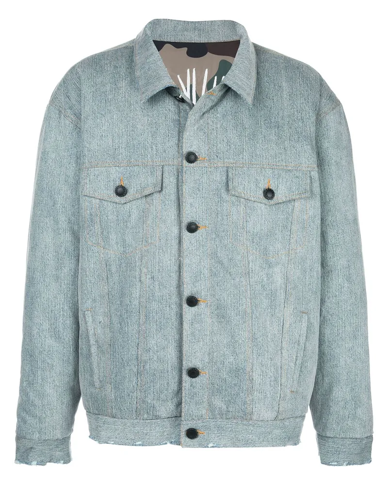 Haculla Jeansjacke mit Acid-Wash-Effekt Blau