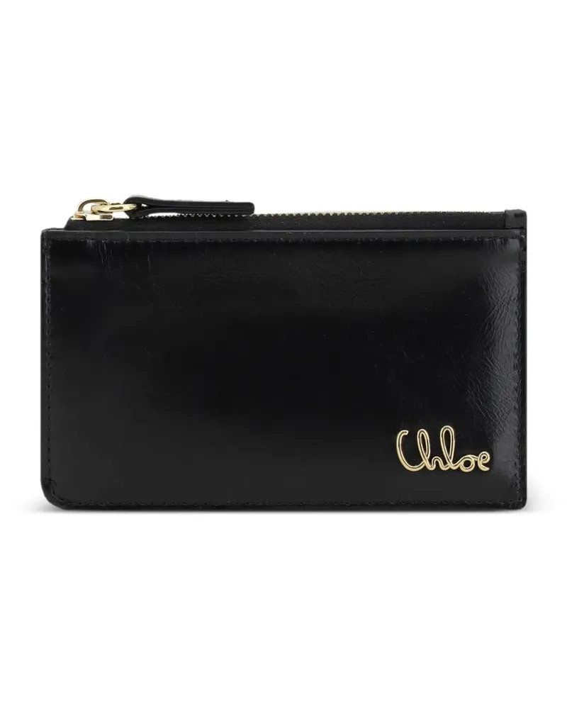 Chloé Portemonnaie mit Logo - Schwarz Schwarz