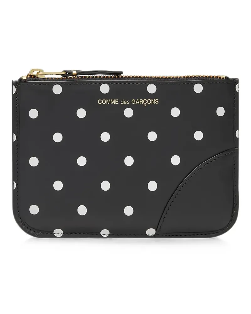 Comme des Garçons polka dot zip wallet - Schwarz Schwarz