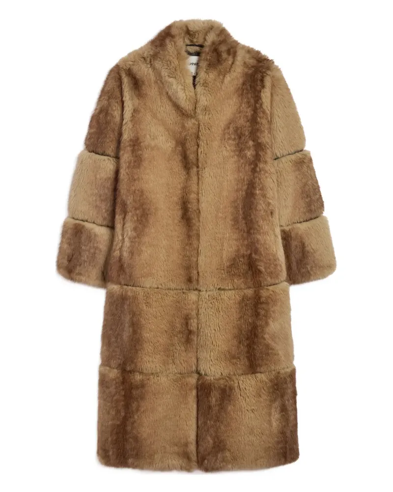 APPARIS Einreihiger Mantel aus Faux Fur - Braun Braun