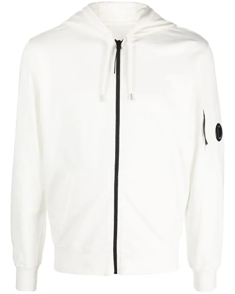 C.P. Company Kapuzenjacke mit Linsen-Detail - Weiß Weiß
