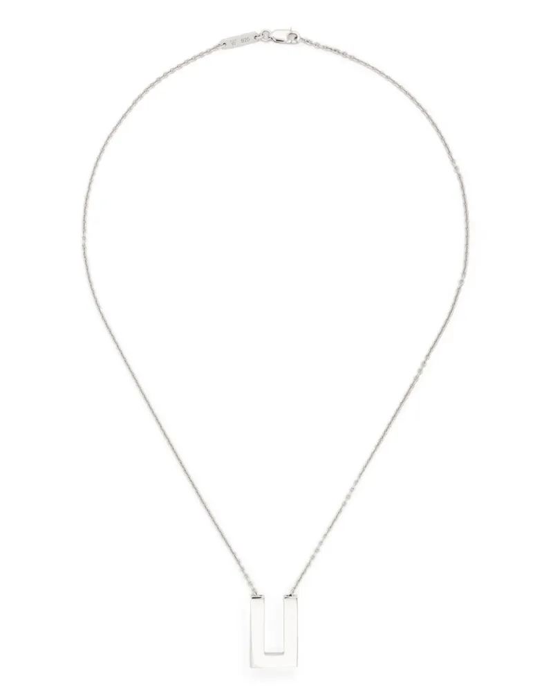 Tom Wood Halskette mit eckigem Anhänger - Silber Silber