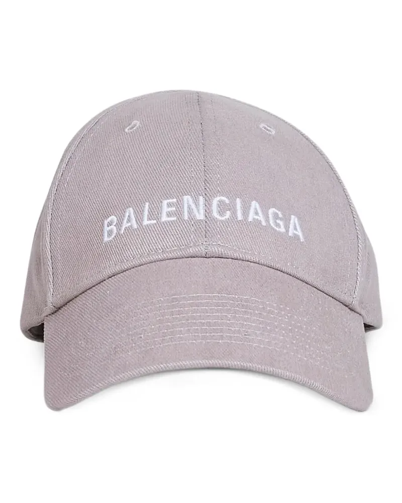 Balenciaga Baseballkappe mit Logo-Stickerei - Grau Grau