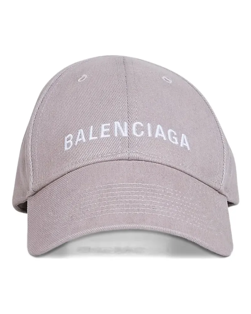 Balenciaga logo-embroidered baseball cap - Grau Grau