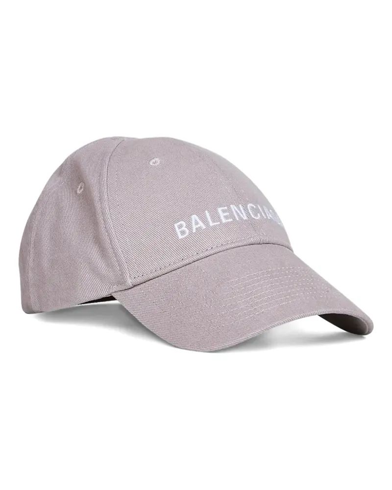Balenciaga logo-embroidered baseball cap - Grau Grau