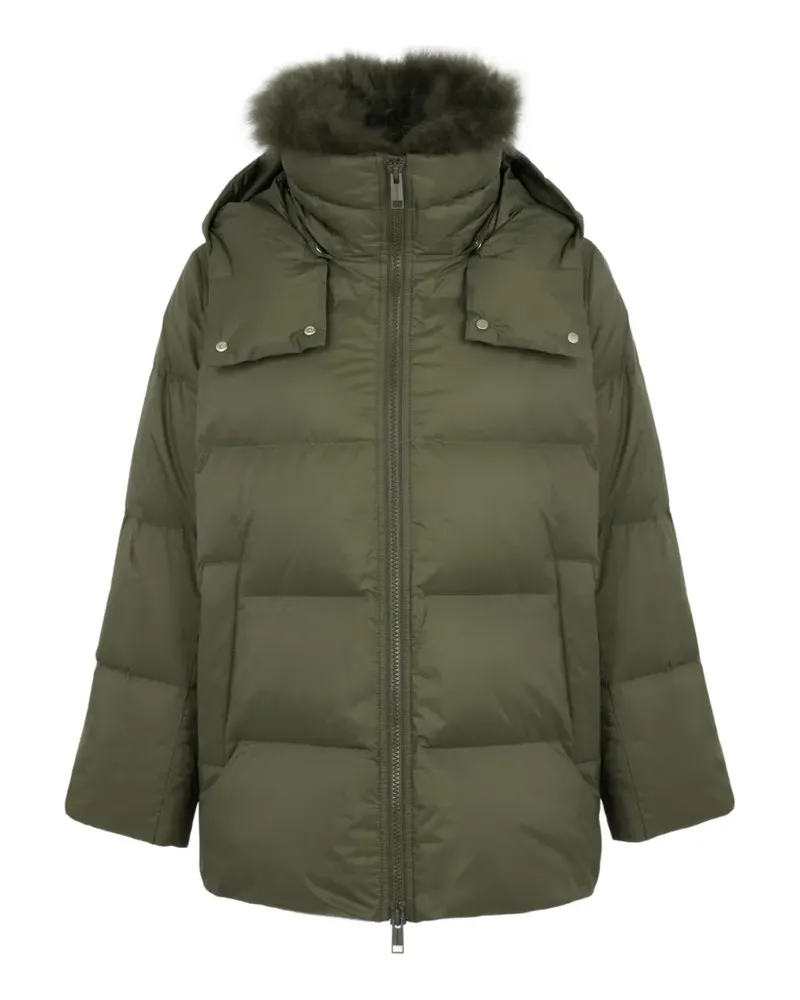 Yves Salomon Daunenjacke mit Shearling-Besatz - Grün Grün