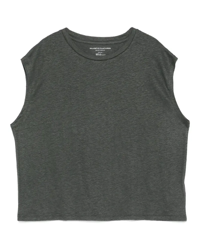Majestic crew-neck tank top - Grau Grau