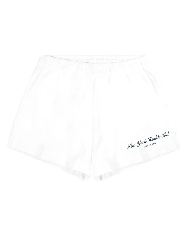 SPORTY & RICH Shorts mit Stretchbund - Weiß Weiß