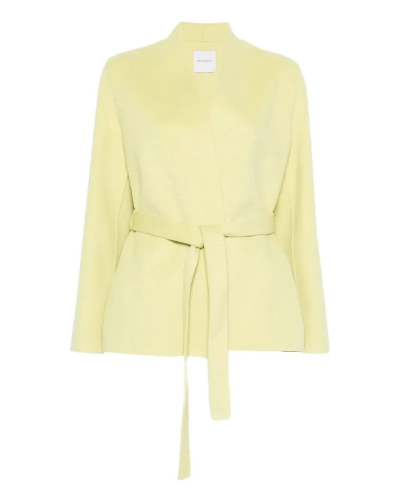 Ermanno Scervino belted single-breasted coat - Gelb Gelb