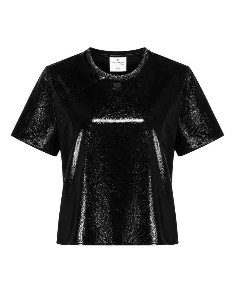 Courrèges Vinyl Oberteil - Schwarz Schwarz