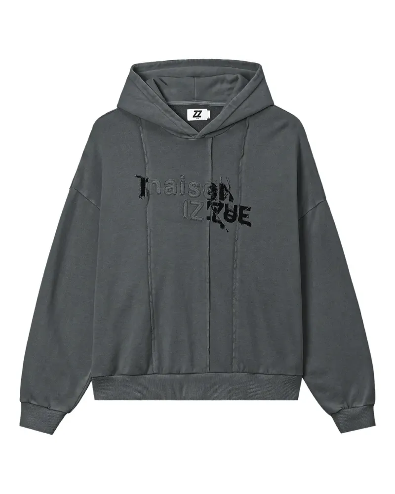 Izzue Hoodie mit Logo-Print - Grau Grau