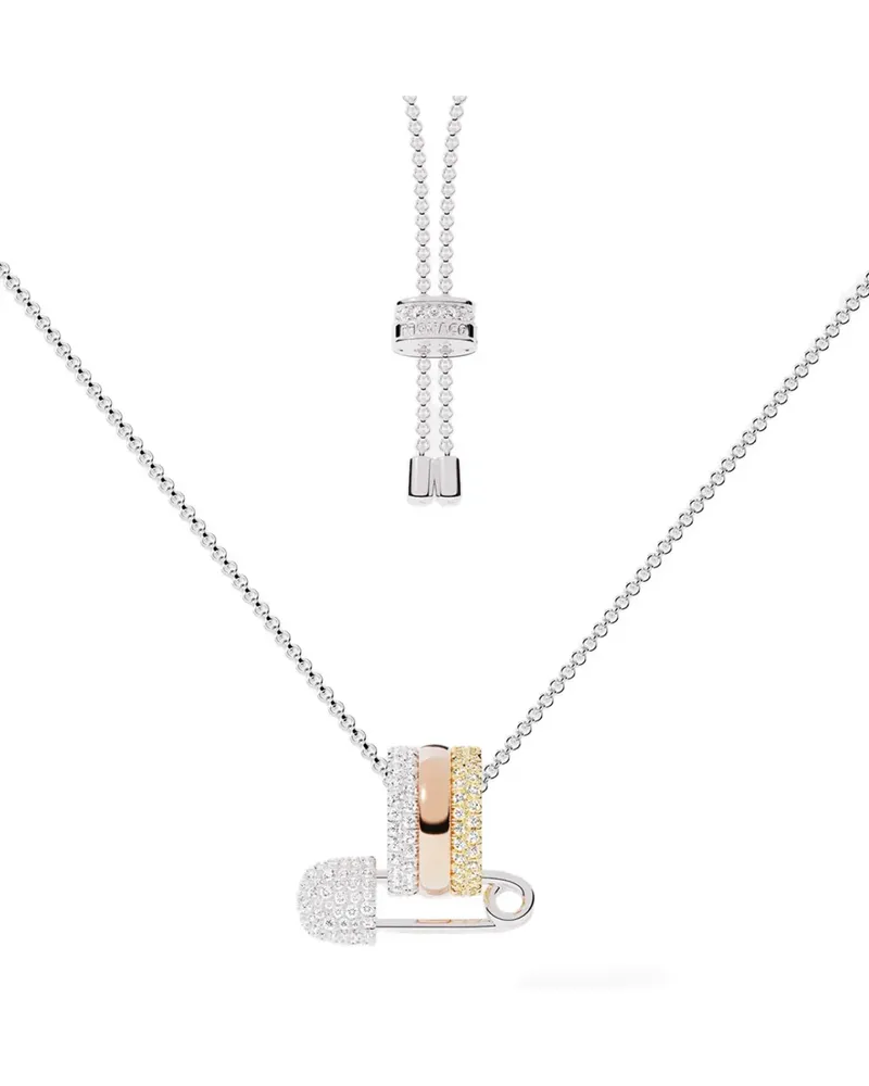 APM Monaco Morse safety-pin necklace - Silber Silber
