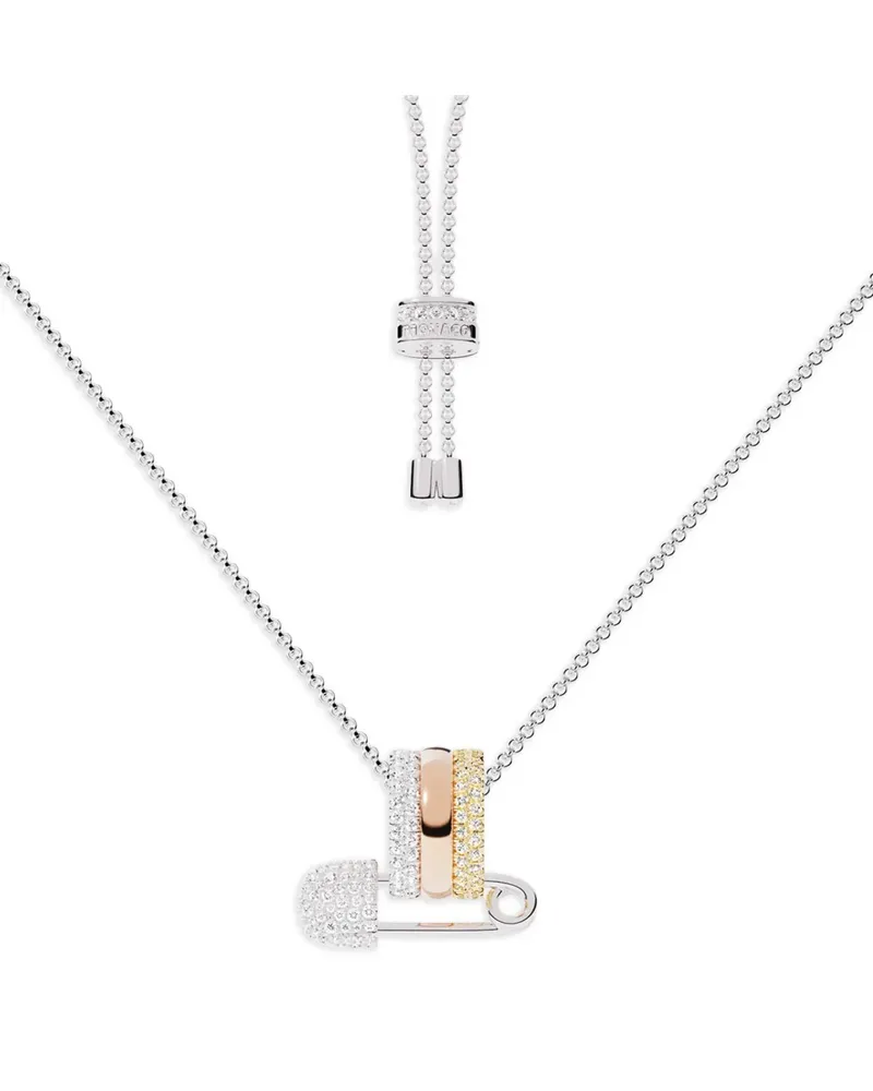 APM Monaco Morse safety-pin necklace - Silber Silber