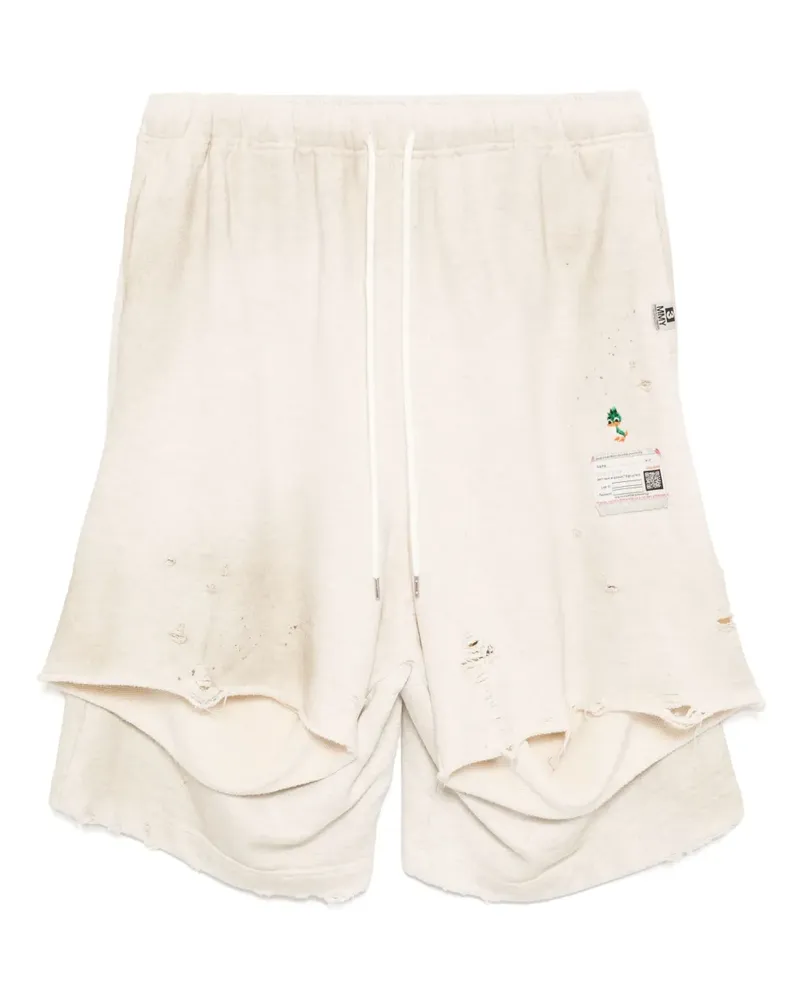 MIHARAYASUHIRO Joggingshorts im Distressed-Look - Nude Nude