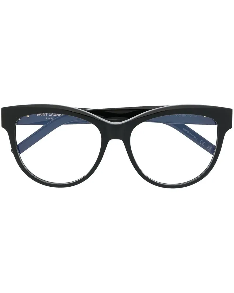 Saint Laurent Brille mit rundem Gestell - Schwarz Schwarz