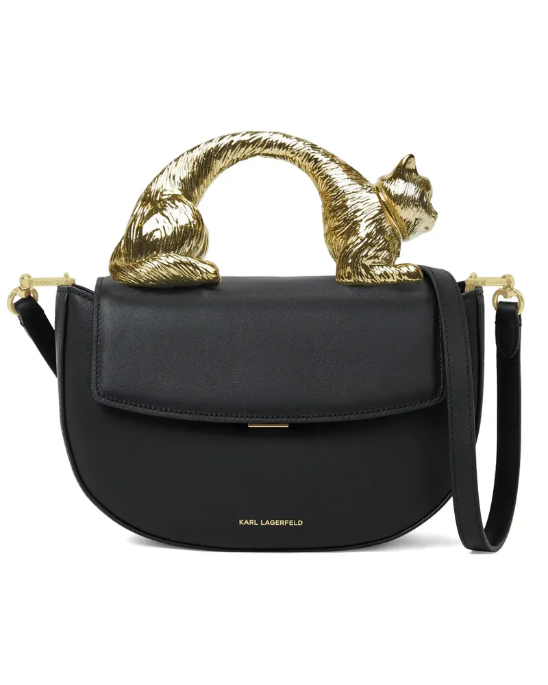 Karl Lagerfeld Handtasche aus Leder - Schwarz Schwarz