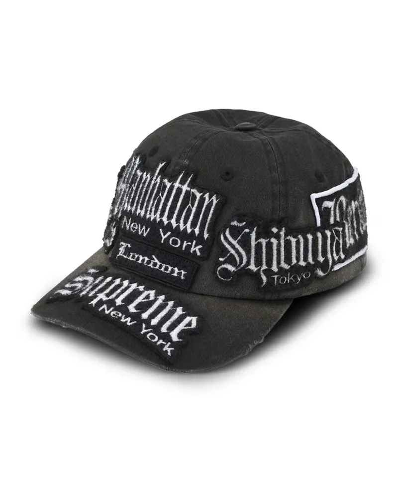 Supreme Being City Patches six-panel cap hat - Schwarz Schwarz