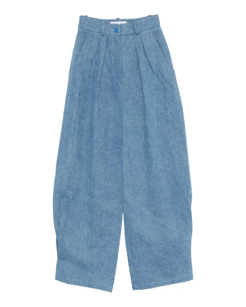 Rowen Rose high-waist carrot jeans - Blau Blau