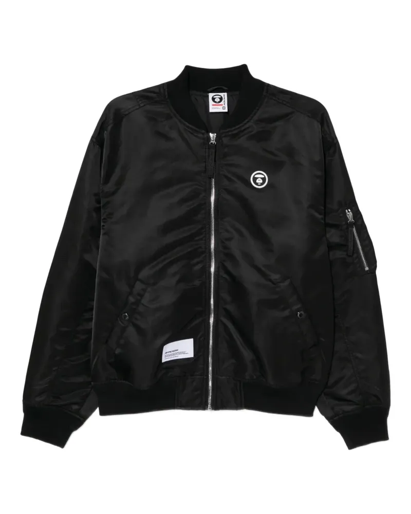 BAPE Bomberjacke mit Logo - Schwarz Schwarz