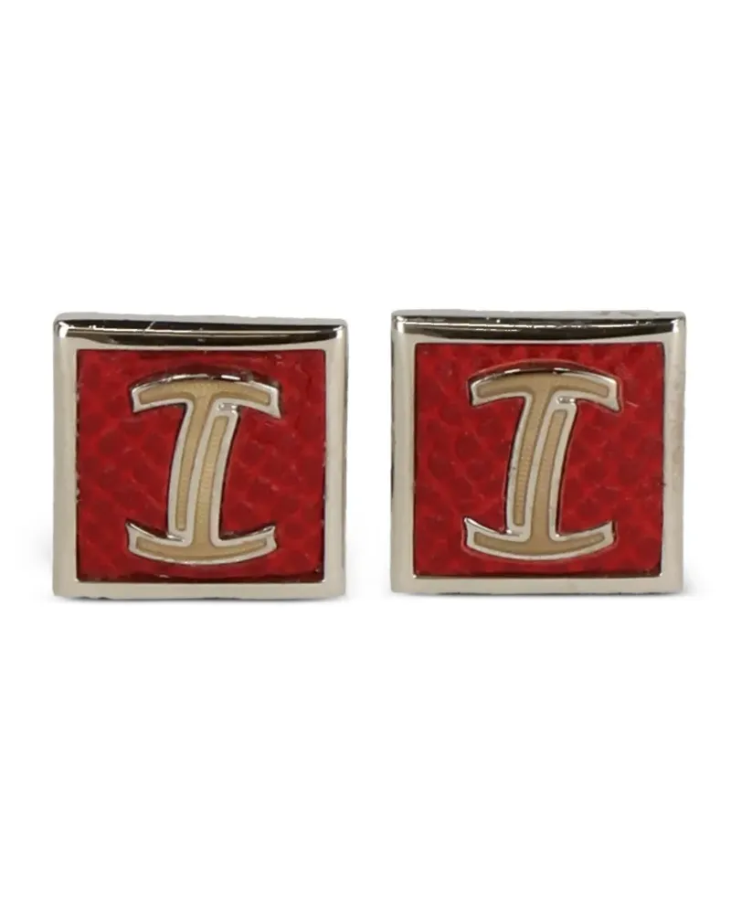 TOD'S Eckige Manschettenknöpfe mit Logo - Rot Rot
