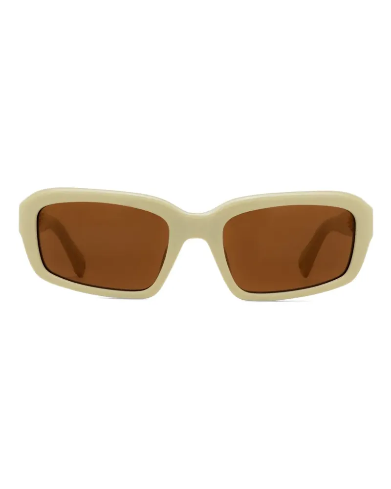 Jacquemus The Marino Sonnenbrille mit eckigem Gestell - Weiß Weiß