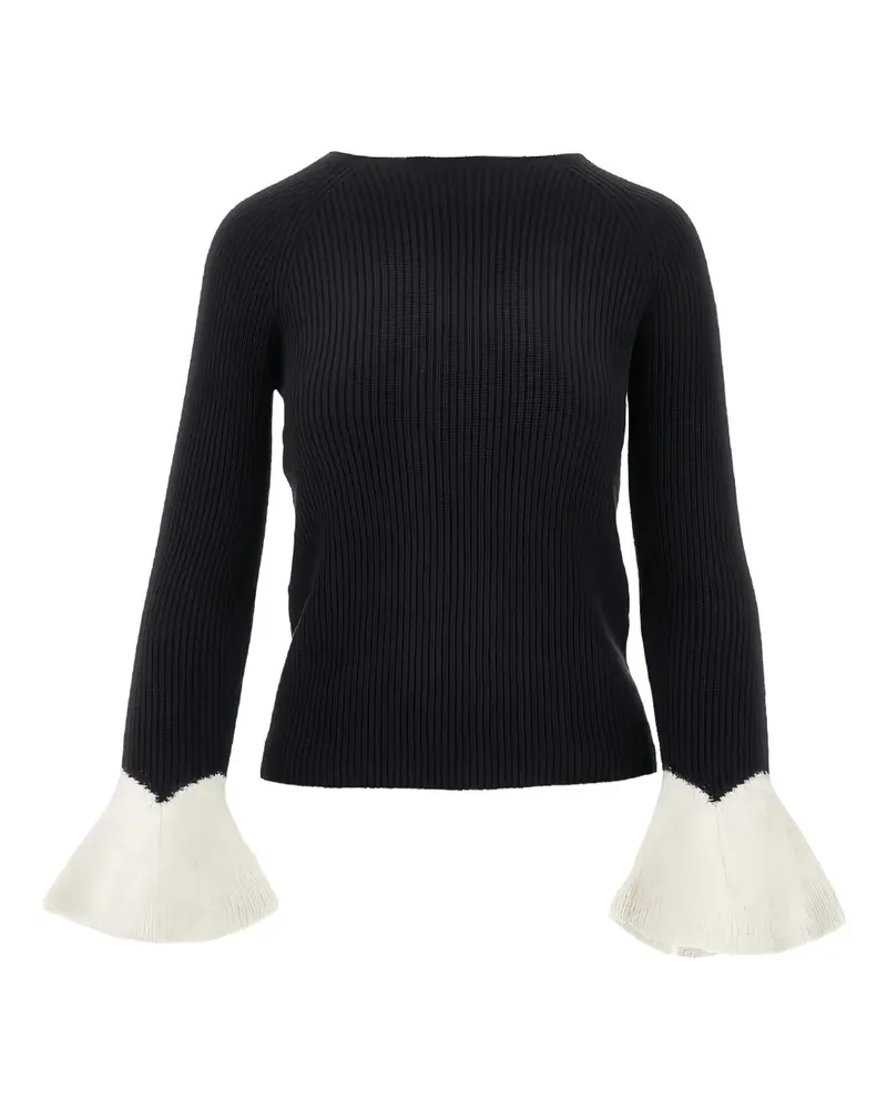 Emporio Armani Pullover mit Glockenärmeln - Schwarz Schwarz