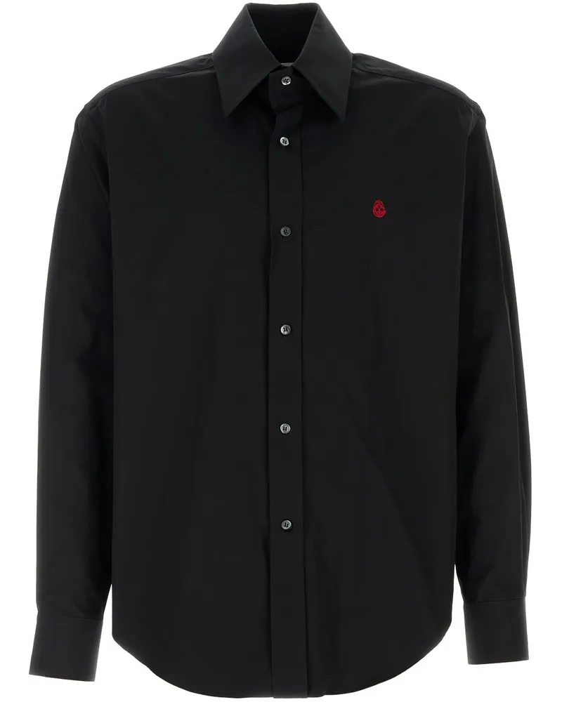 Alexander McQueen Hemd mit Logo-Stickerei - Schwarz Schwarz