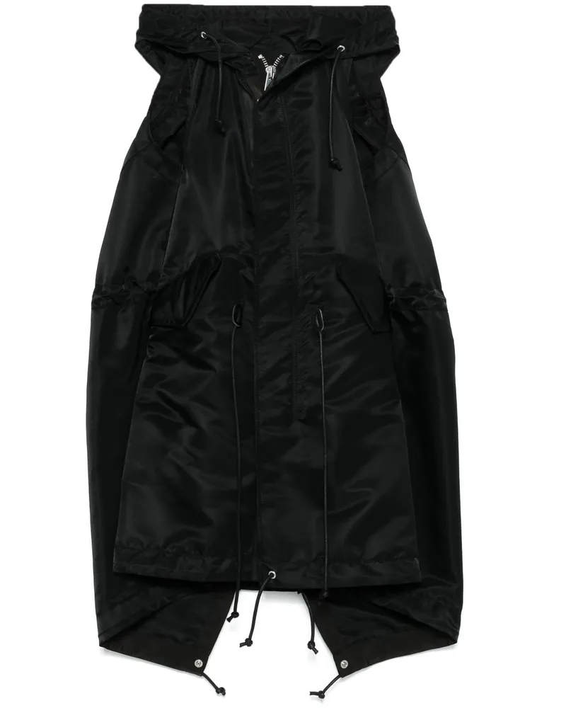 Sacai Kleid mit Kapuze - Schwarz Schwarz