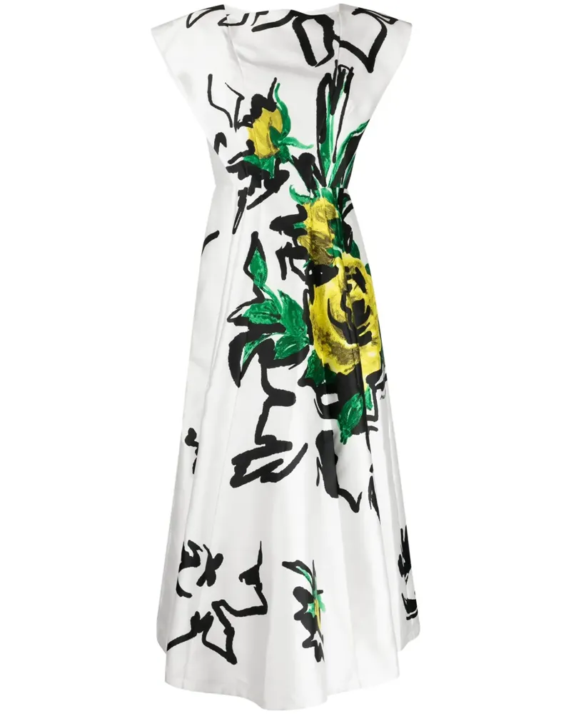 Philosophy Di Lorenzo Serafini A-Linien-Kleid mit Satin-Finish - Weiß Weiß