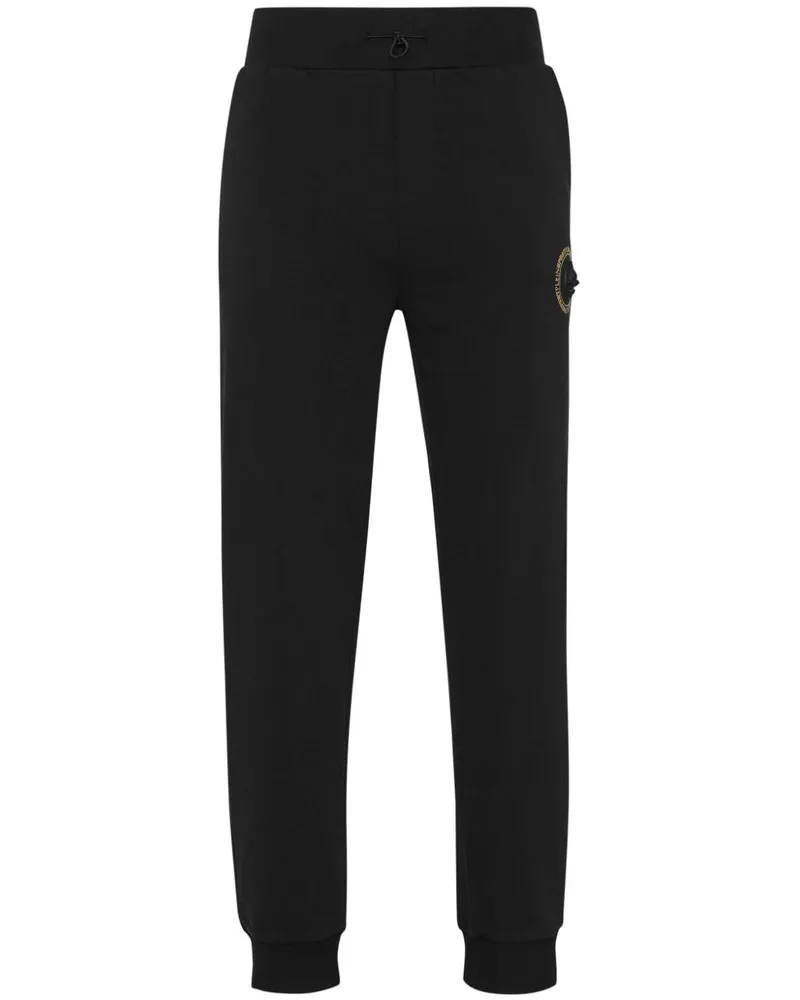 Philipp Plein Jogginghose mit Logo-Print - Schwarz Schwarz