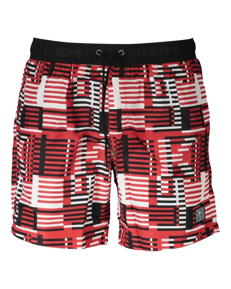 Karl Lagerfeld geometric-print swim shorts - Rot Rot