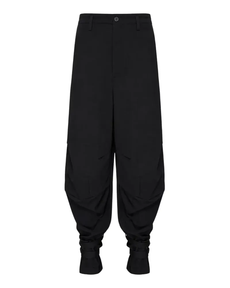 Yohji Yamamoto knee-panel cargo pants - Schwarz Schwarz