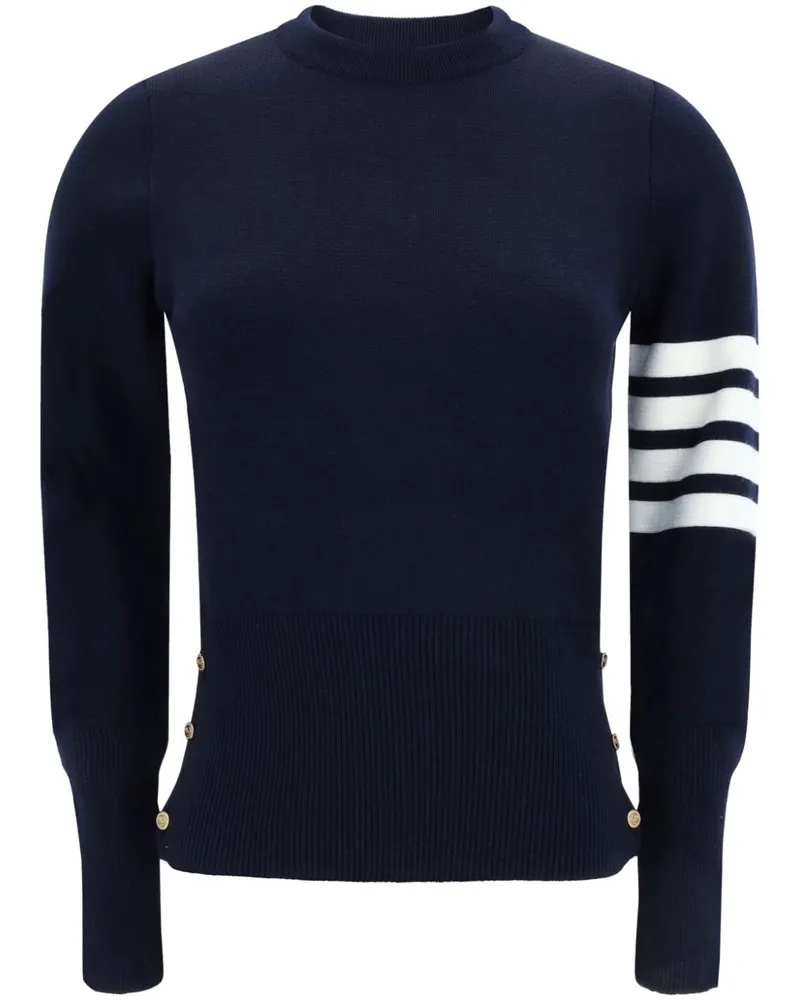 Thom Browne Pullover mit Rundhalsausschnitt Blau