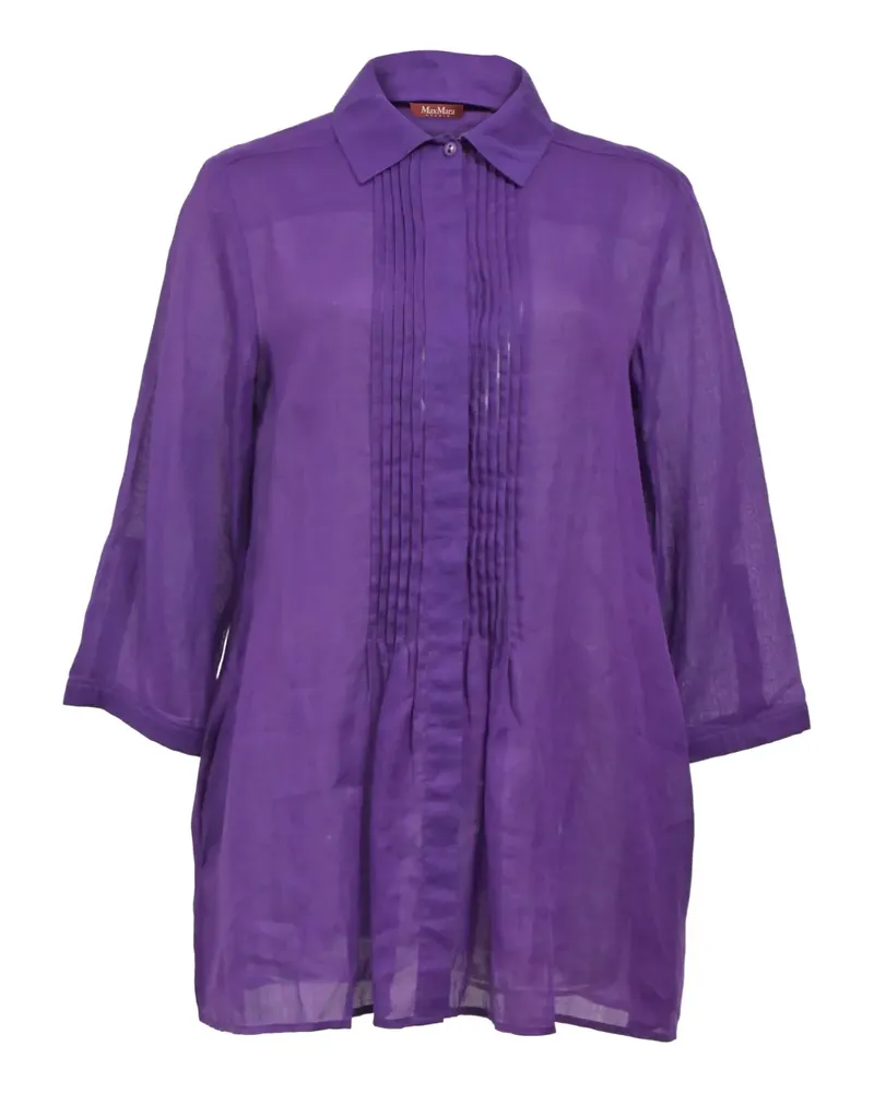 Max Mara pintuck button-up shirt - Violett Violett