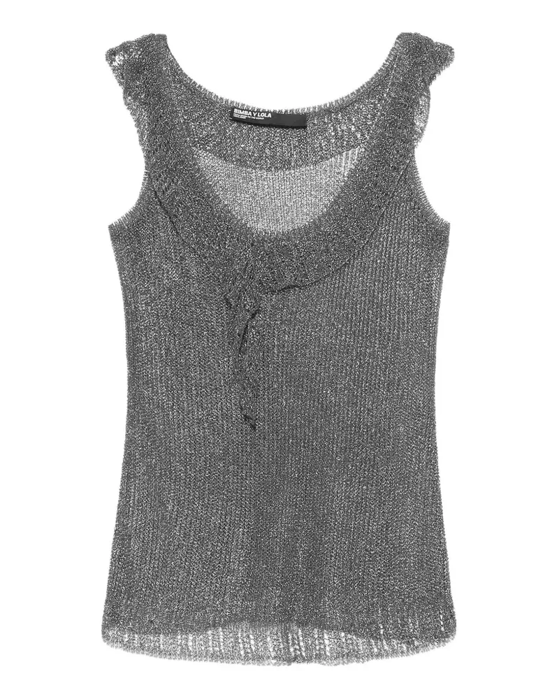BIMBA Y LOLA Dunkelgraues Oberteil im Metallic-Look Grau