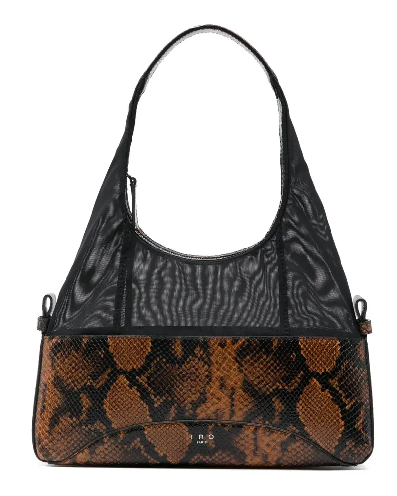 IRO snakeskin-effect mesh tote bag - Schwarz Schwarz
