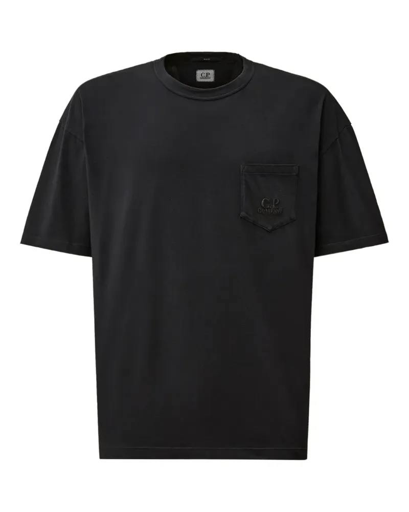 C.P. Company T-Shirt mit aufgestickter Tasche - Blau Blau