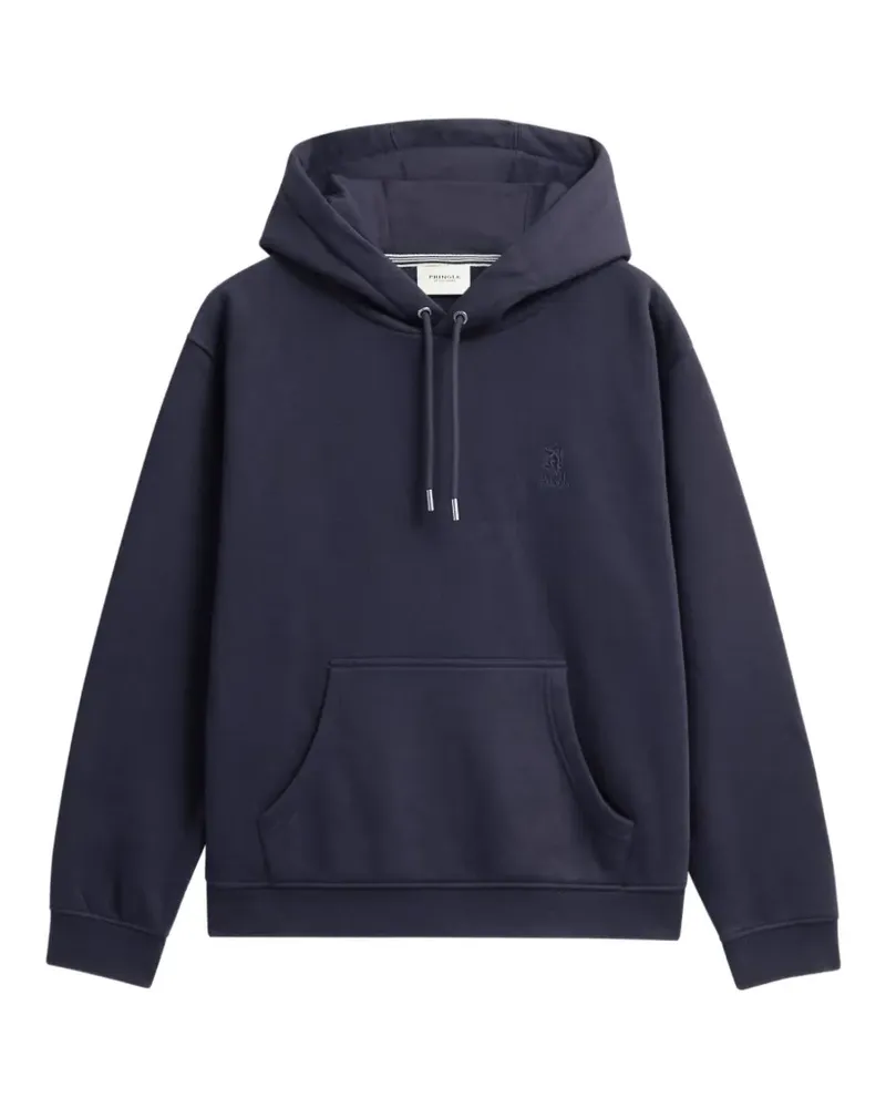 Pringle of Scotland Hoodie mit Logo-Stickerei - Blau Blau