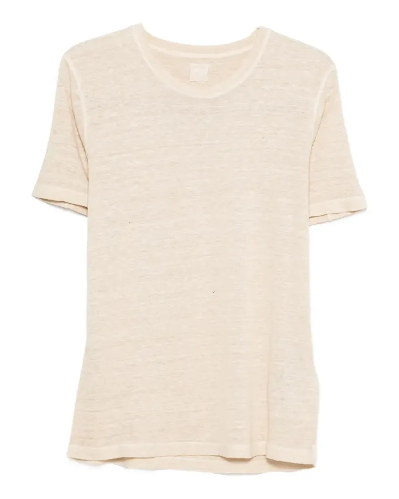 120% Lino crew-neck T-shirt - Nude Nude