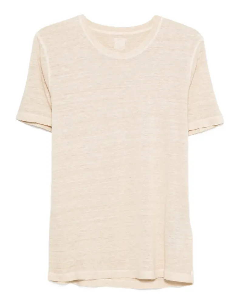 120% Lino crew-neck T-shirt - Nude Nude