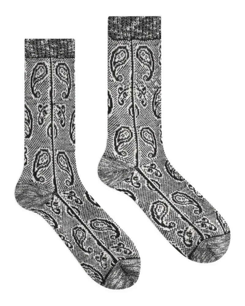 Dries van Noten Socken aus Jacquard - Grau Grau