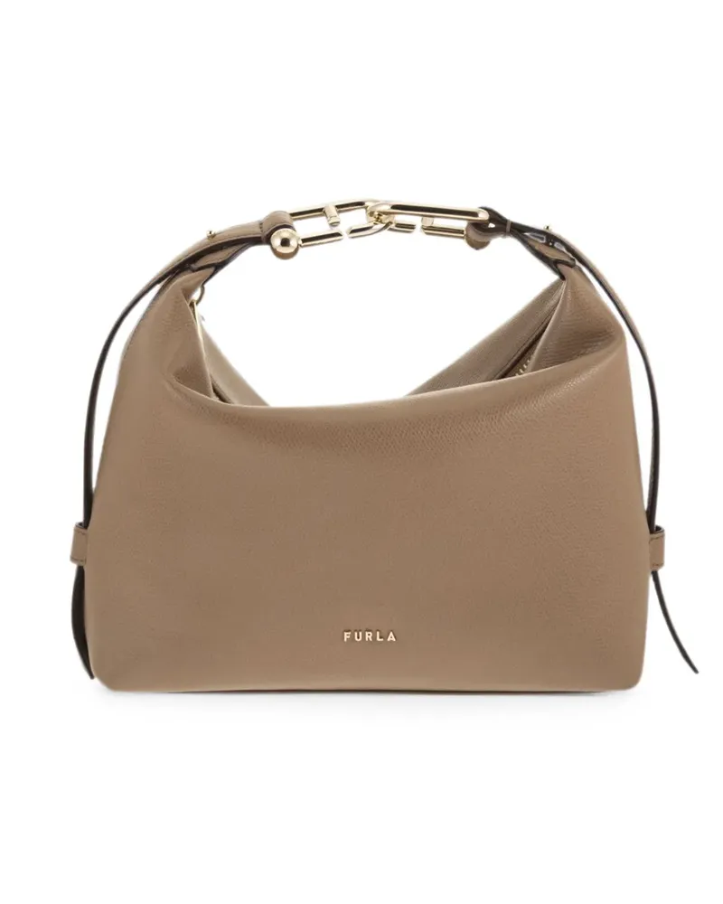 Furla Tonie logo-detail tote bag - Braun Braun