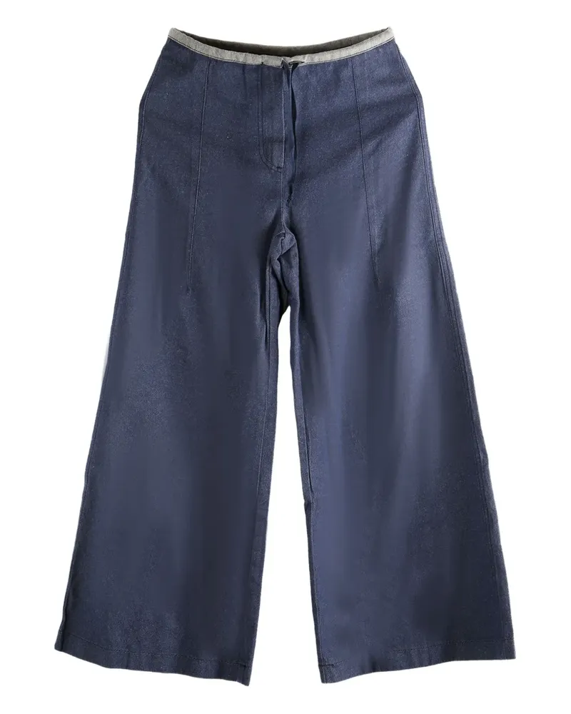 Baserange Arthur drawstring wide-leg trousers - Blau Blau