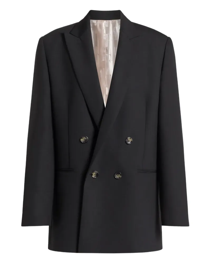 Alberta Ferretti Doppelreihiges Sakko - Schwarz Schwarz