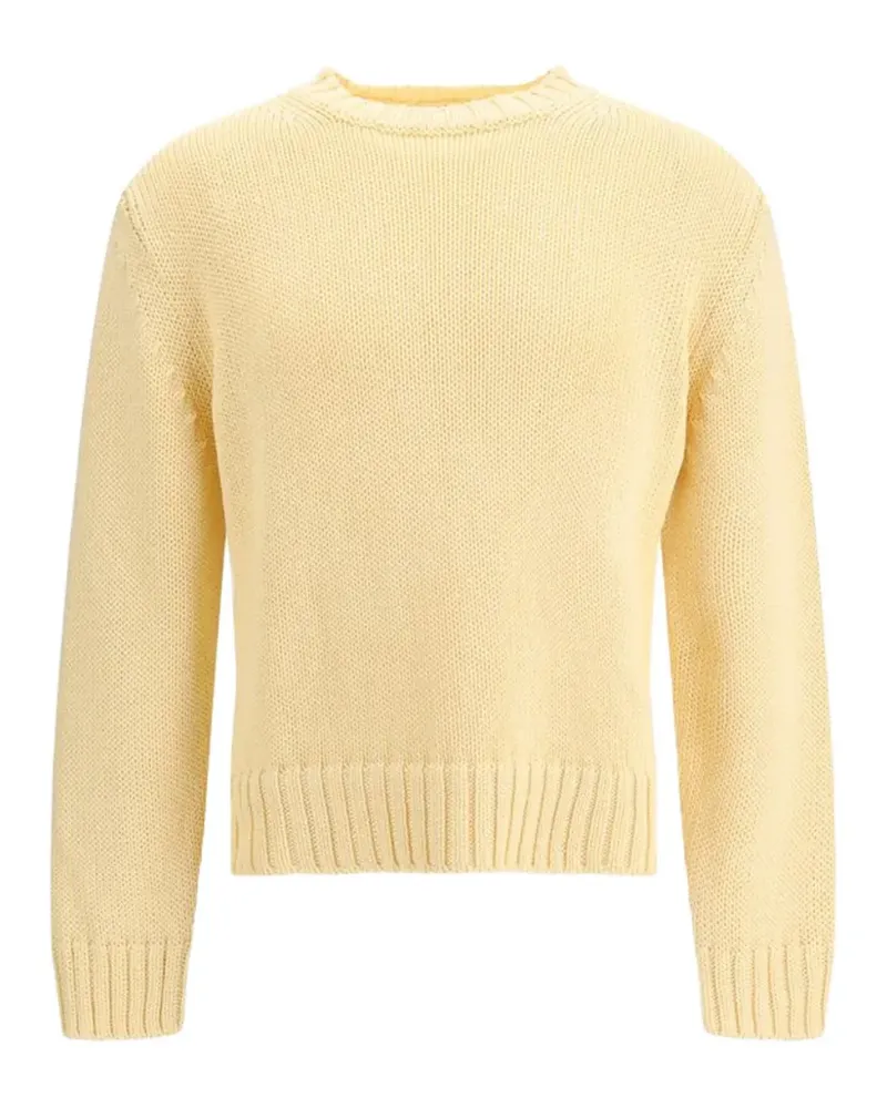 Sunflower long-sleeve ribbed cotton sweater - Gelb Gelb