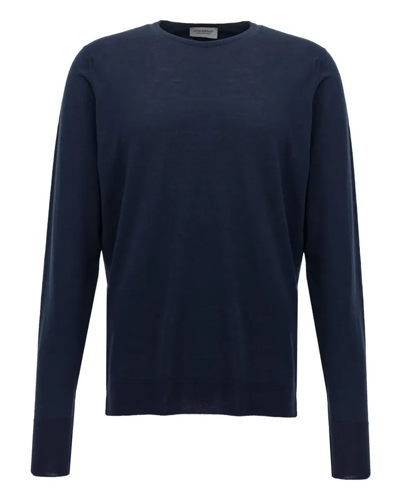 John Smedley Marcus Pullover mit rundem Ausschnitt - Blau Blau